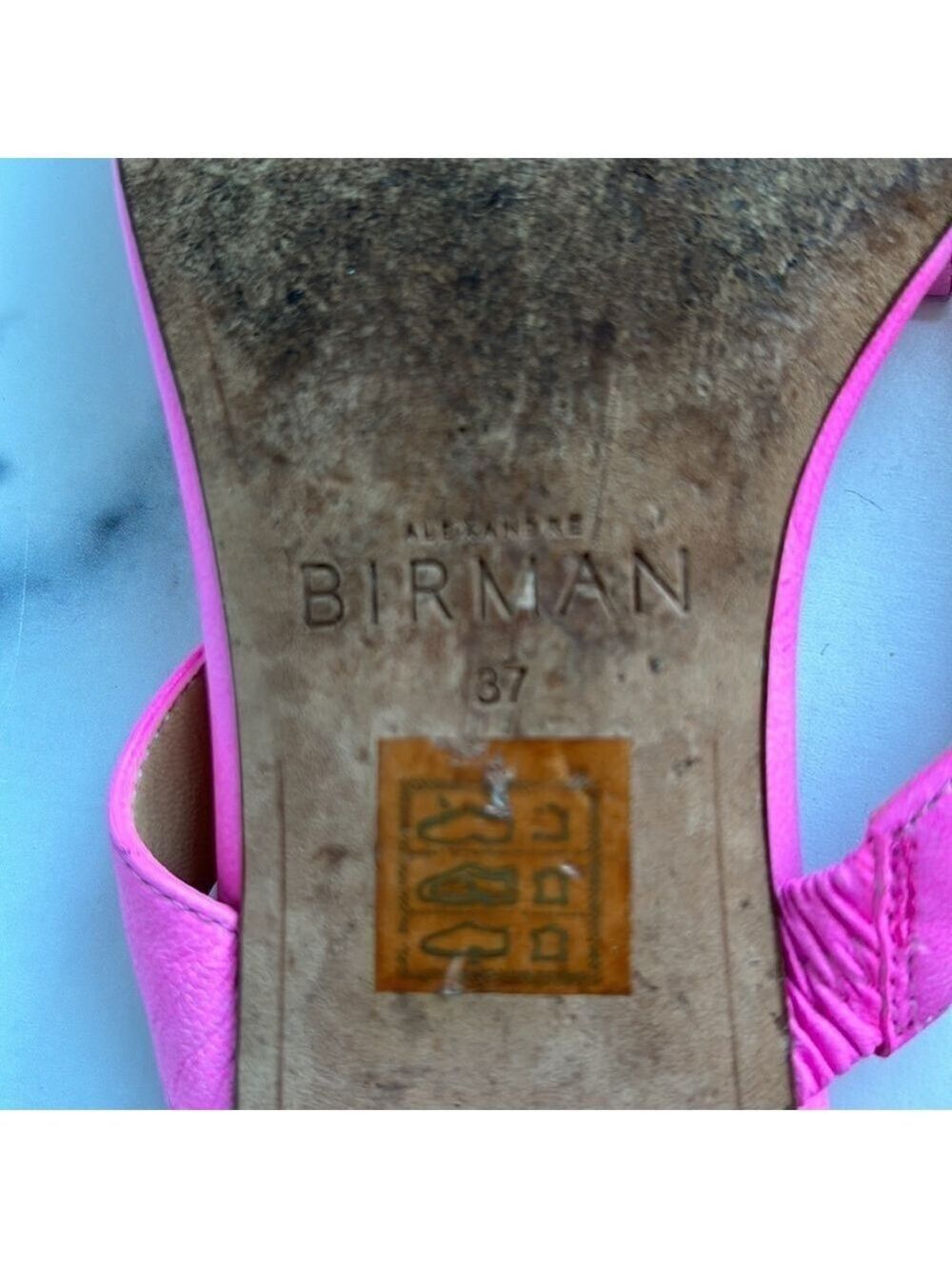 Alexandre Birman Pink Clarita Naked Leather Thong Sandals Size Italian 37 US 7 - Picture 9 of 13